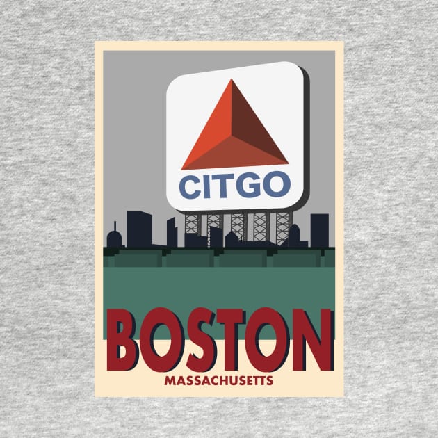 Boston Travel Poster by Rosemogo